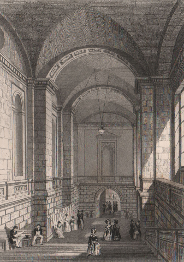 PARIS. L'escalier du Palais de Justice. BICKNELL 1845 old antique print